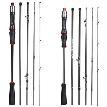 2.1M Carbon Fiber Casting Rod 6-Section Black