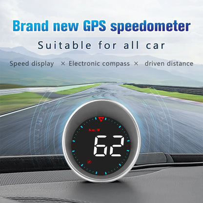 Universal GPS Head-Up Display–Digital Speedometer Black