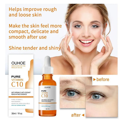 Wrinkle Remover Face Serum - Lifting, Firming, Anti-Aging Essence with Vitamin C