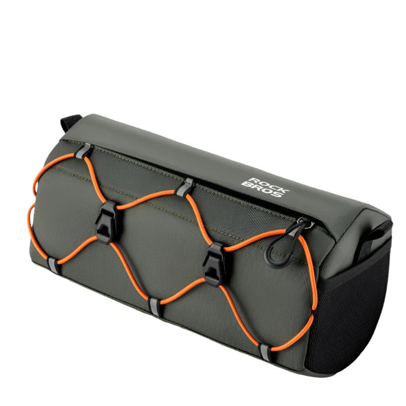 Waterproof Bicycle Tube Bag 2.2L Handlebar Storage Army Green