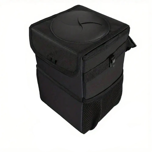 Waterproof Car Trash Can Organizer Portable Auto Bin Black
