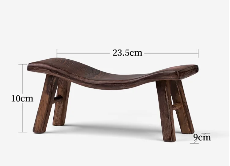 Multi-Functional Solid Wood Sleeping Stool - Chicken Wing Wood Cervical Vertebra Pillow