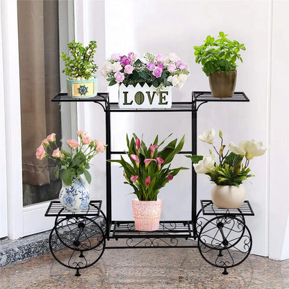 Large Metal Plant Stand Indoor 6 Tier Garden Cart