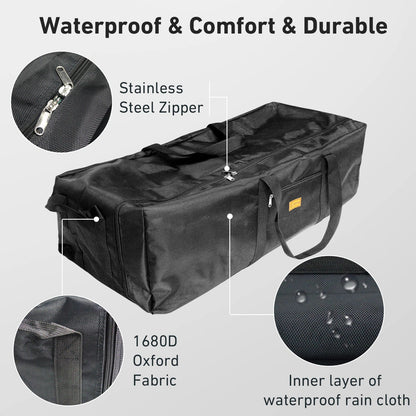 150L Folding Camping Storage Bag Waterproof Black