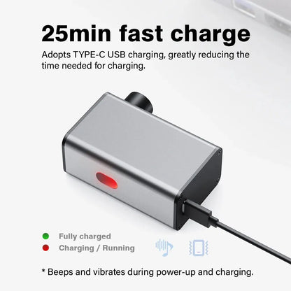 A3 Mini Electric Bicycle Air Pump Cordless Aluminum Inflator Grey