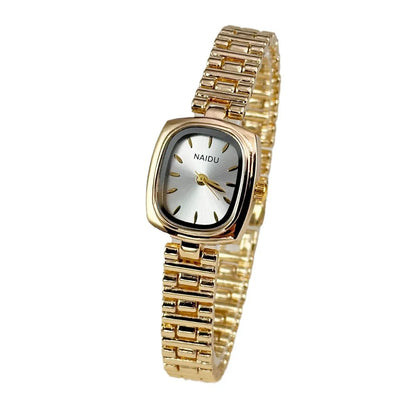 Vintage Ladies Quartz Watch Oval Stainless Steel