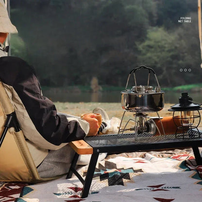 Grid Folding Outdoor Camping Portable Barbecue Table