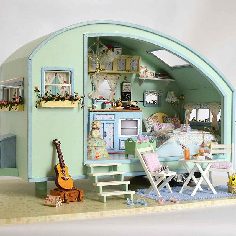 Doll House Wooden Doll Houses Miniature Dollhouse Furniture Kit Toys for Children Gift Time Travel Doll Houses