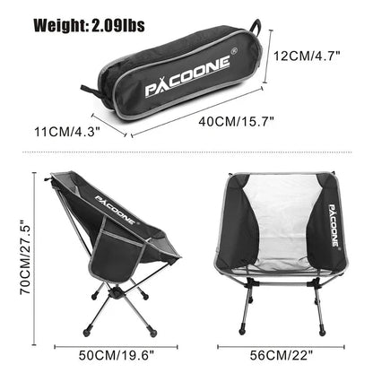 Camping Folding Moon Chair Black