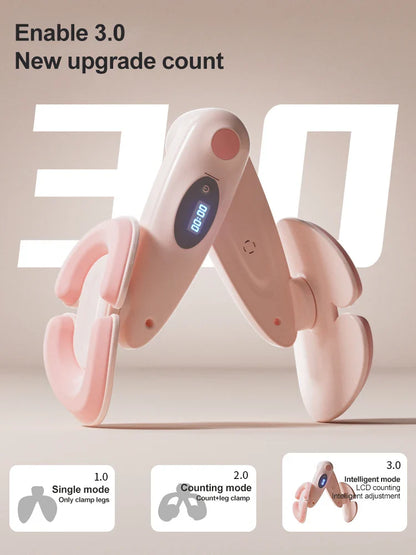 LED Counting Pelvic Floor Leg Clamp Trainer Pink