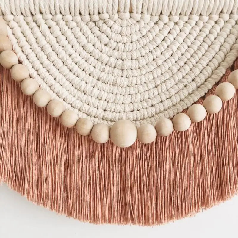 Bohemian Bliss: Chic Cotton Macrame Wall Hanging for Home Decor