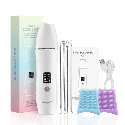 Ultrasonic Skin Scrubber, EMS Massager, LED Light Therapy Beauty - Illuminate, Lift, and Rejuvenate Your Skin
