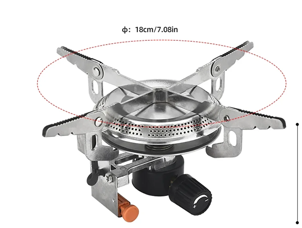 Ultralight Camping Gas Stove Head Silver