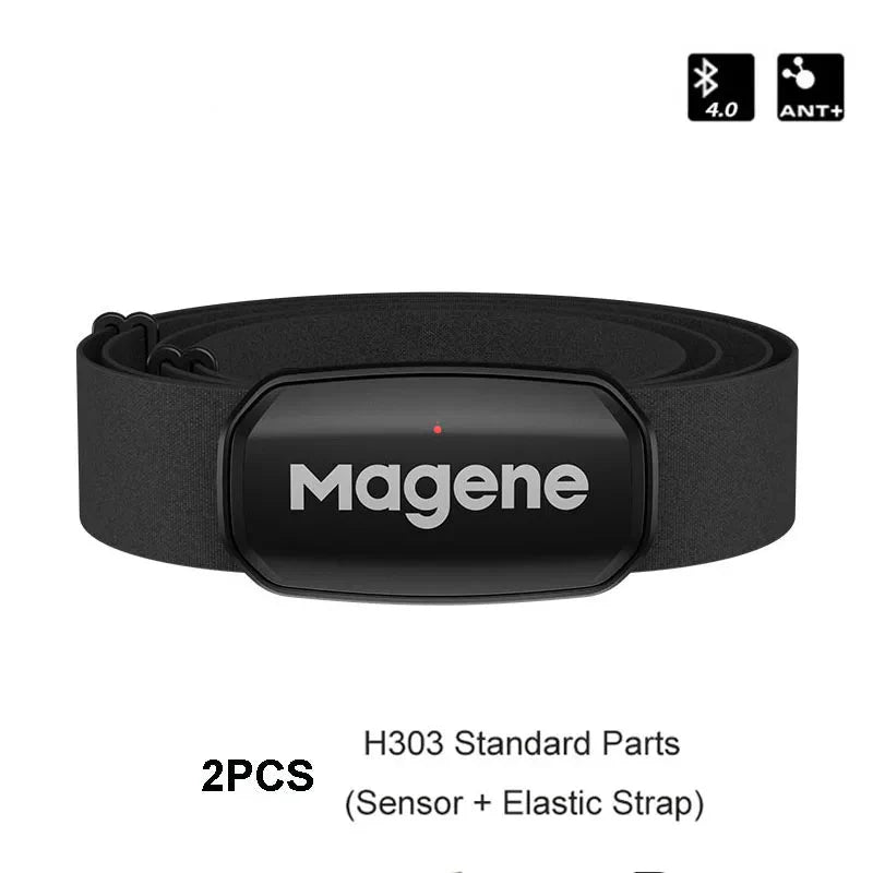 Dual Heart Rate Monitor Chest Strap 2-Pack H303 Sensors Black