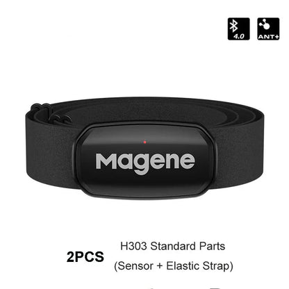 Dual Heart Rate Monitor Chest Strap 2-Pack H303 Sensors Black