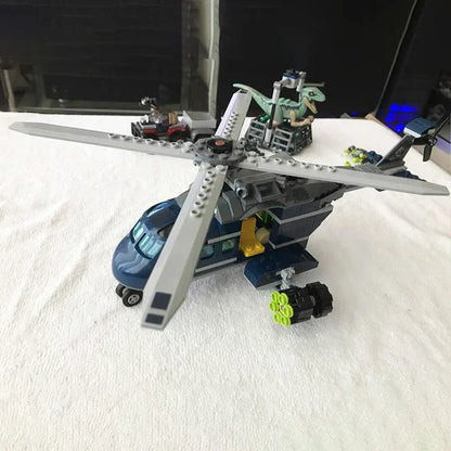 397pcs Dinosaur World Helicopter Tracking Dinosaurs