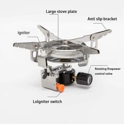 Ultralight Camping Gas Stove Head Silver
