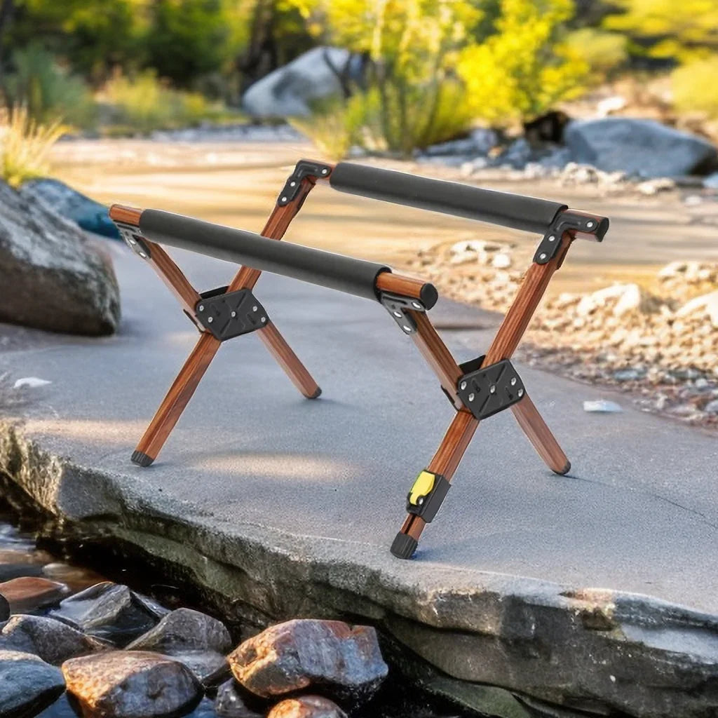 Folding Camping Stand Adjustable Anti-Slip Brown