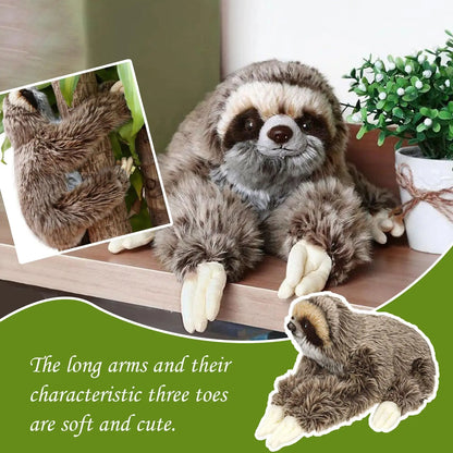 Cute Realistic Three-Toed Sloth Plush