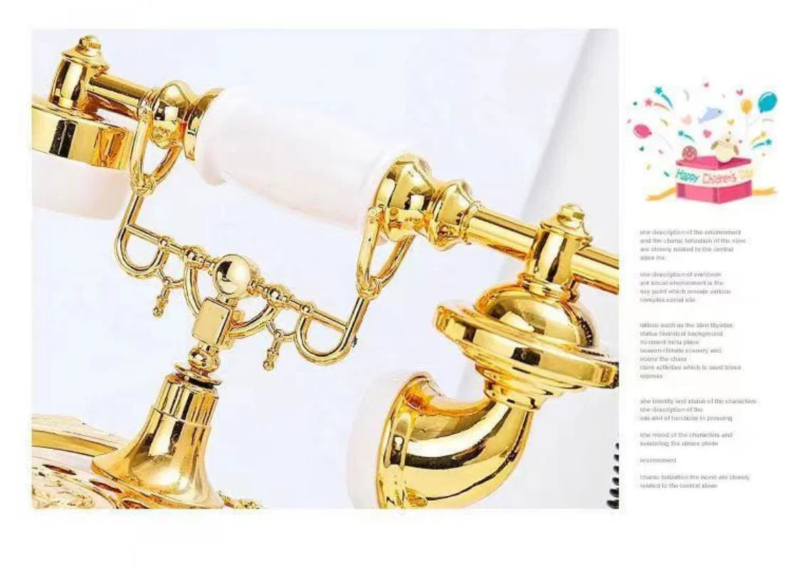 Vintage-Inspired Old-Fashioned Telephone Music Box in Light Luxury Classic Style