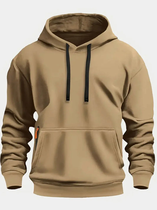 Men's Solid Color Fleece Hoodie