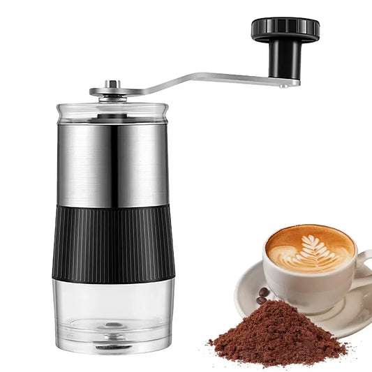 Manual Coffee Grinder Adjustable Burr Hand Coffee Grinder Black