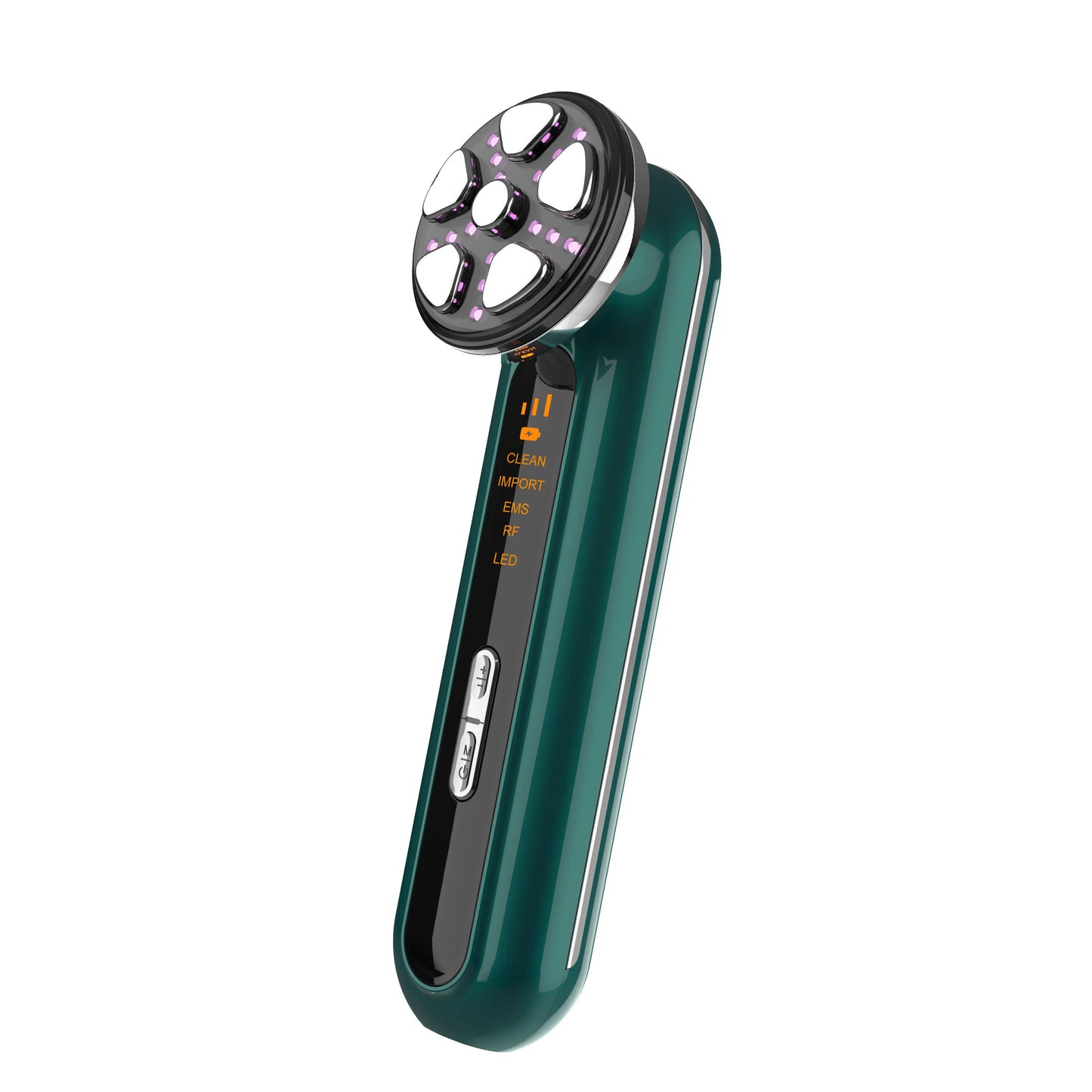 5-in-1 EMS LED Facial Device with Vibration Massager Green