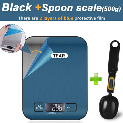 Digital Kitchen Scale 5kg/10kg Food Multi-Function 304 Stainless Steel Balance LCD Display Measuring Grams Ounces Cooking Baking