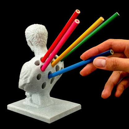 Julius Caesar statue Office Desk Pen Holder