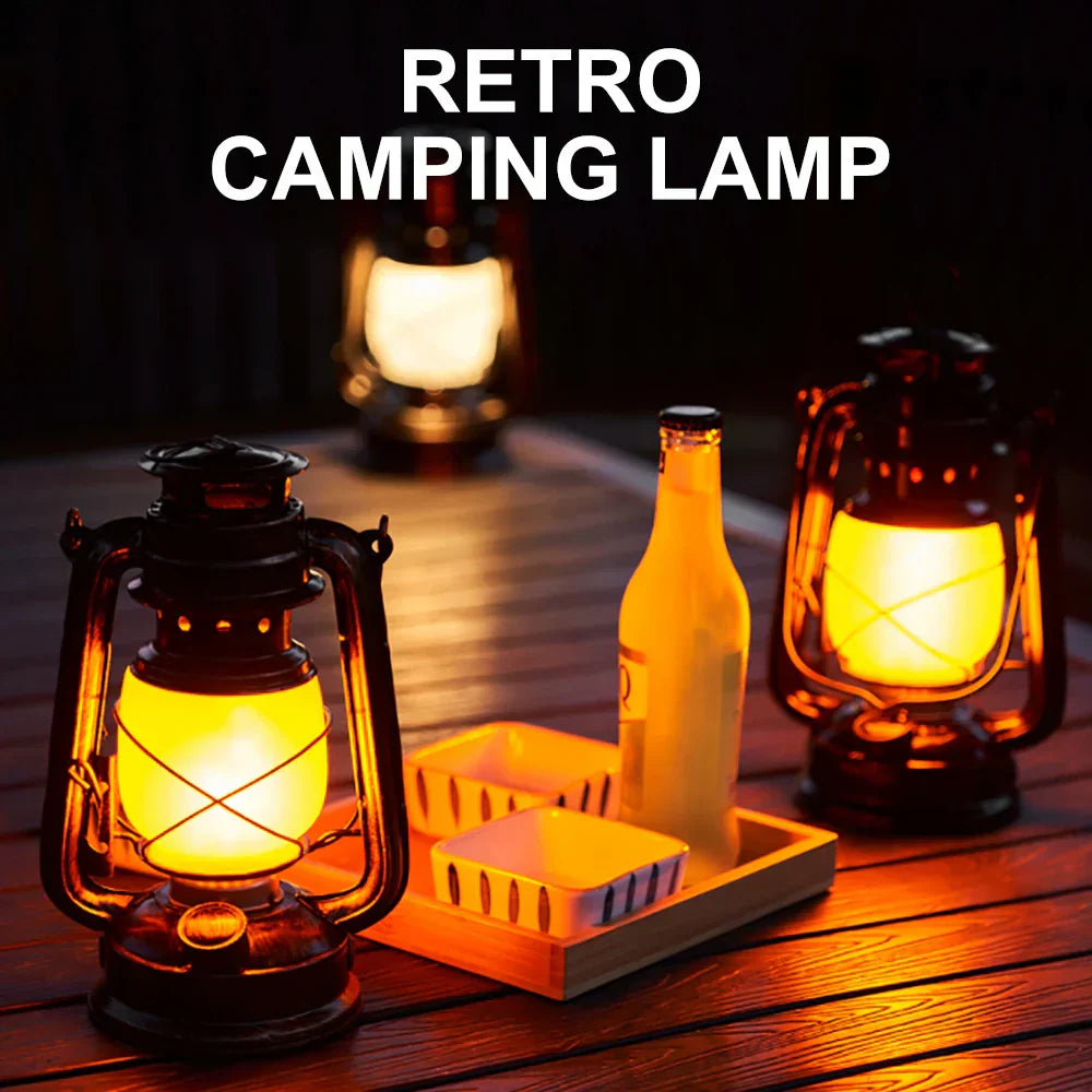 Vintage LED Metal Hanging Lantern