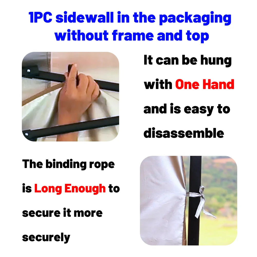 Canopy Sunwall Sidewall Gazebos Tent Waterproof