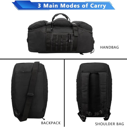 3-in-1 Travel Duffel Bag Convertible Black