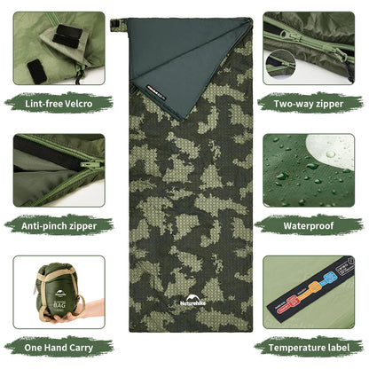 Camping Sleeping Bag Forest Pattern Camouflage