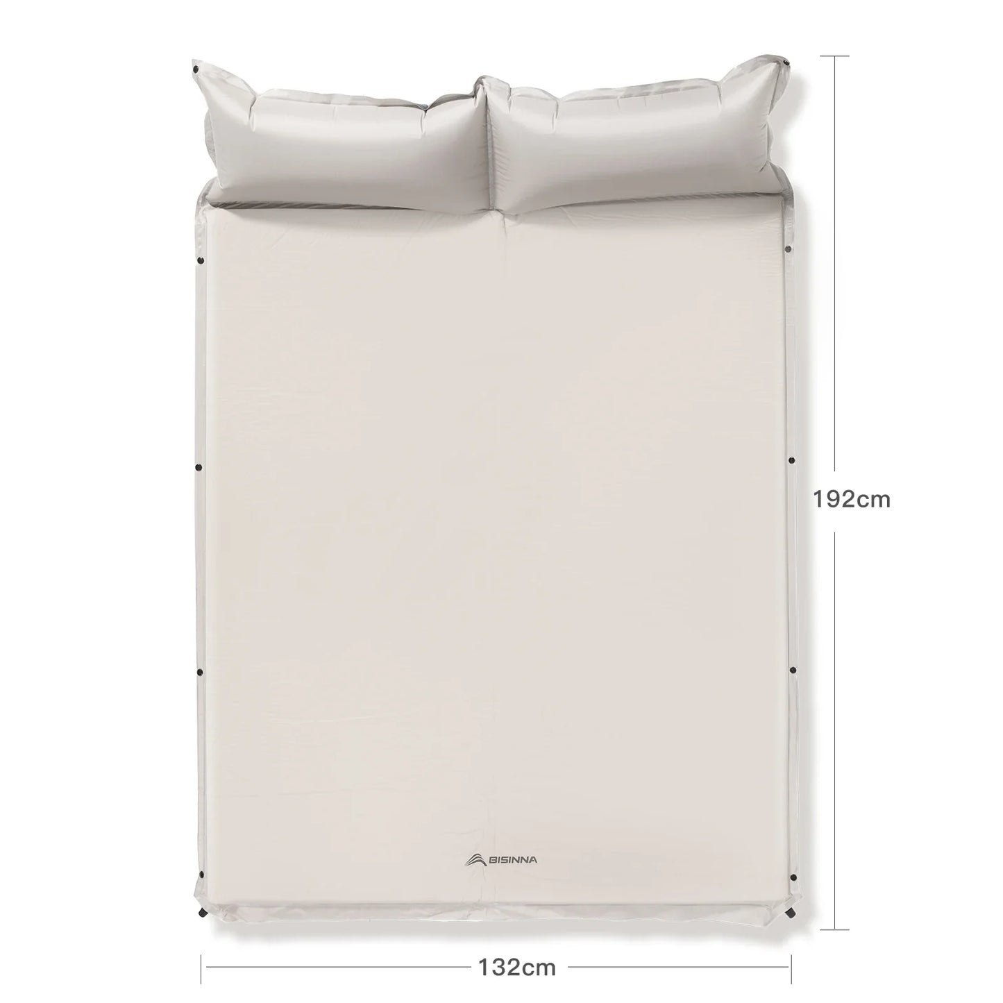 Self-Inflating Camping Mattress with Built-In Pillow Grey
