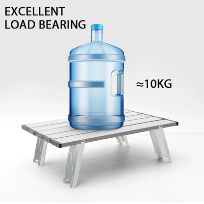 Aluminum Alloy Mini Camping Table Foldable Silver