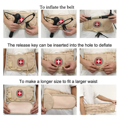 Decompression Belt Back Brace Lumbar Support And Pain Relief Beige