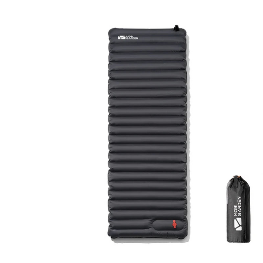 Inflatable Air Mat with Pump Single Sleeping Pad Gray