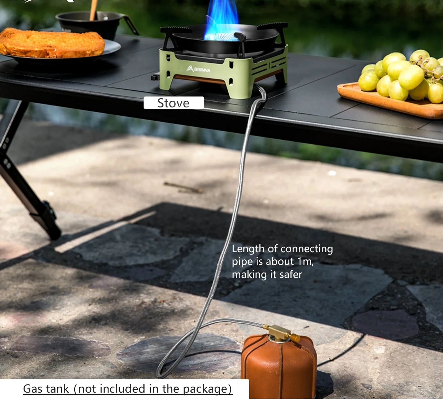 Camping Gas Stove Cassette Furnace Green