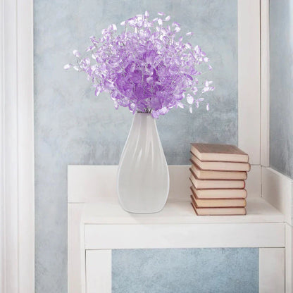 50-Piece Purple Crystal Droplet Bouquet | Home & Party Decoration Set