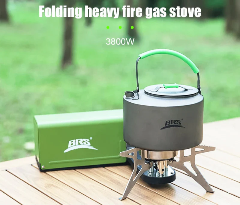 3800W Portable Folding Camping Gas Stove Butane Cassette Green