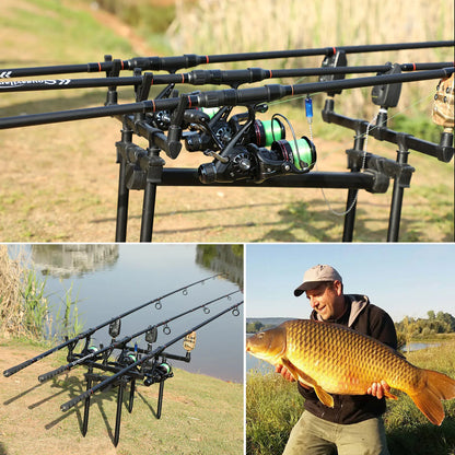 3.6M Portable Carbon Fiber Carp Spinning Rod Black