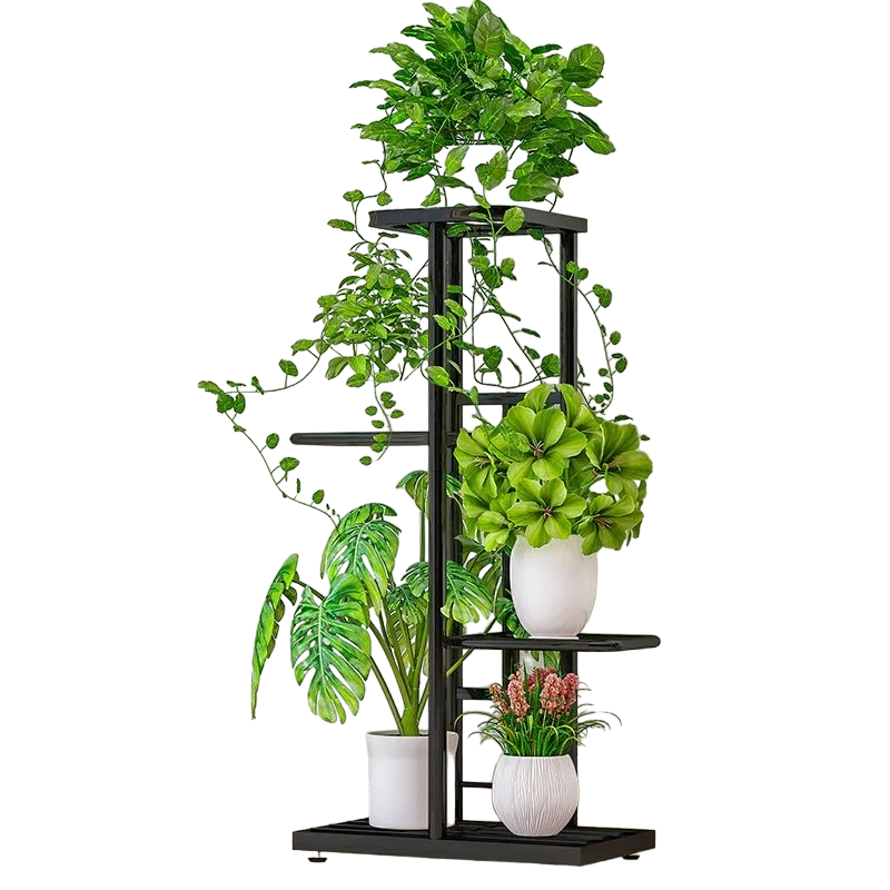3-Tier Iron Plant Stand for Indoor and Outdoor Use