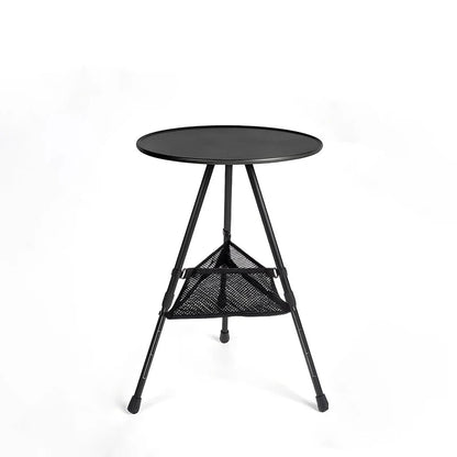 Camping Round Folding Table Black