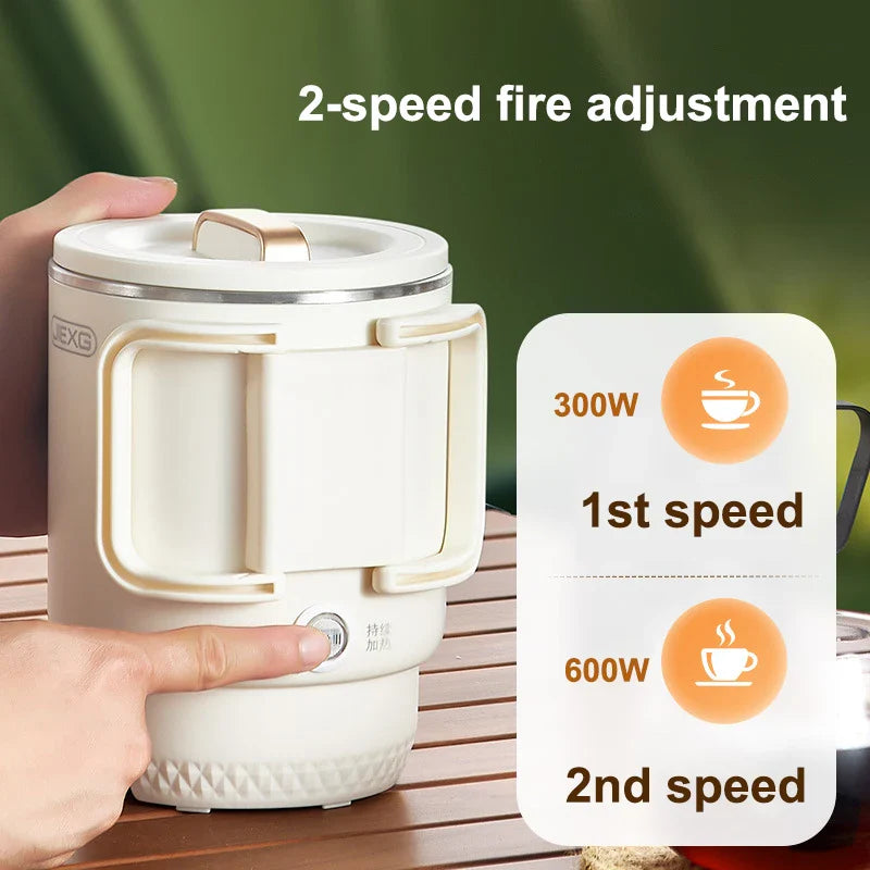 3-in-1 Portable Foldable Electric Cooker Mini Rice Cooker White