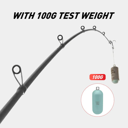 Inshore Spinning Fishing Rod Long Casting Carbon Rod Black