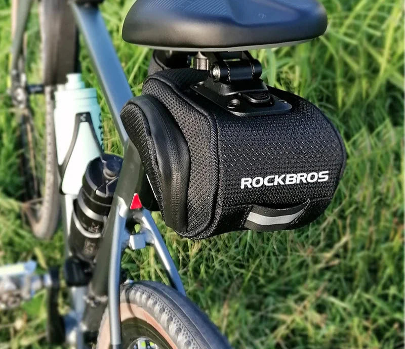 Rainproof Shockproof Bike Saddle Seatpost Bag Black
