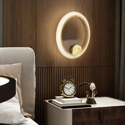 2 pcs Gold Elegance: Modern LED Wall Light for Stylish Home Decor