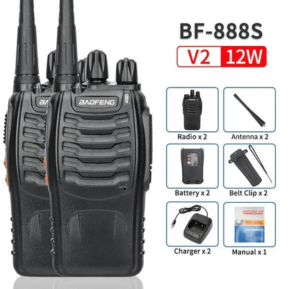 V2 Walkie Talkie Long Range Radio (2PCS BF-888S)