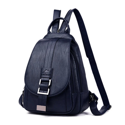 Travel Backpack Women Shoulder School Bag (Blue)