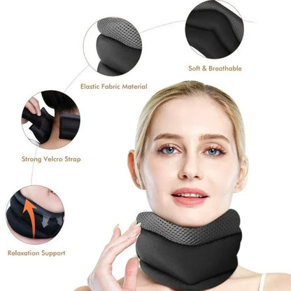 Adjustable Soft Foam Cervical Neck Brace Support Black